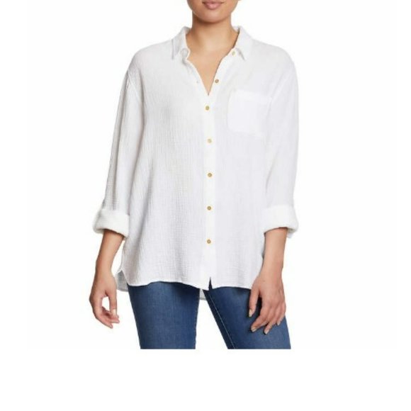 Anne Klein Tops Anne Klein Ladies Gauze Button Up Top Poshmark
